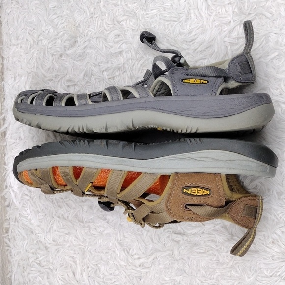 Keen Whisper Coffee Liqueur Suede Fabric Round Toe Toggle Lace Sport Sandal Shoe - Picture 16 of 16